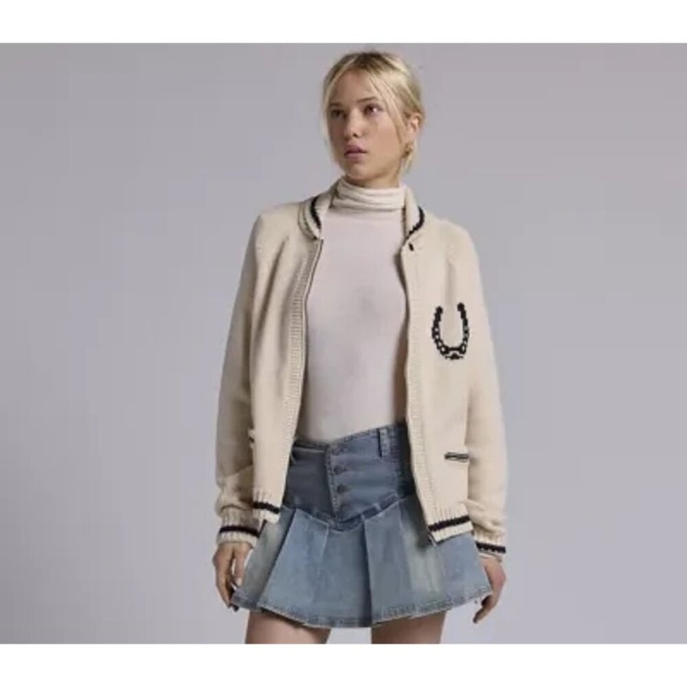 Urban Outfitters BDG Horse Knit Cardigan Women XS Intarsia Country Western Prep - Picture 2 of 7